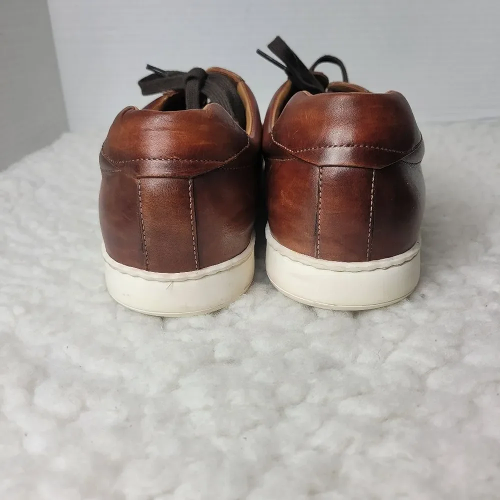 Magnanni Bobbie Men's Sneaker Size 12M Cognac Tabaco Brown Leather Low To